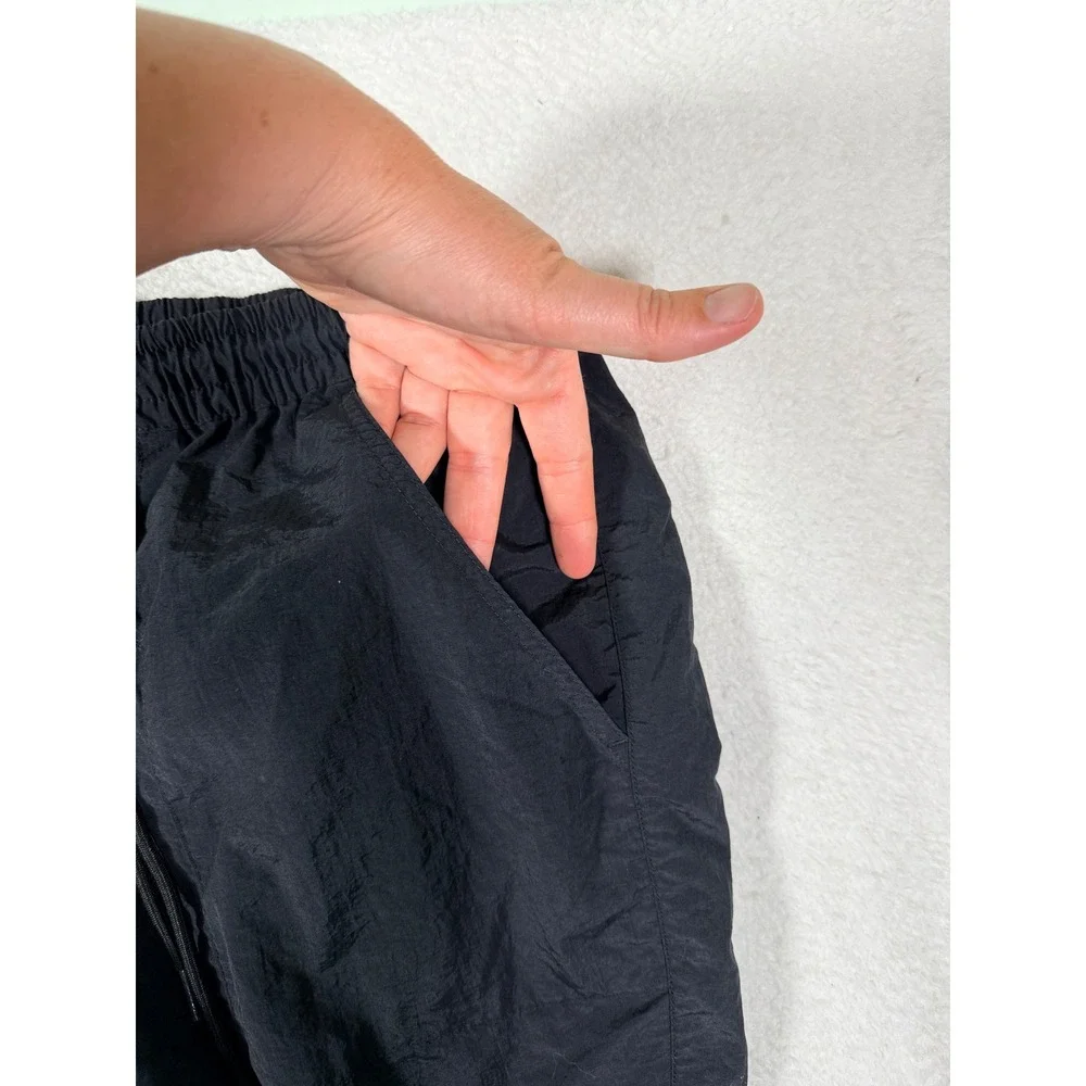 PacSun Volley Shorts‎ Mens M Black Nylon Elastic Waist Drawstring Trunk 6.5
